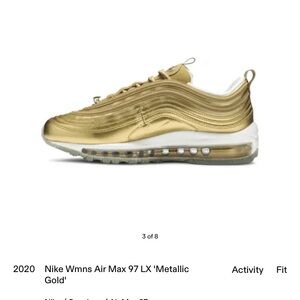 Nike Air Max 97 LX Gold Sneakers size 8